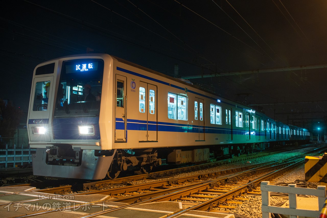 6000系6156f 深夜に武蔵丘出場試運転を実施 西武鉄道情報館