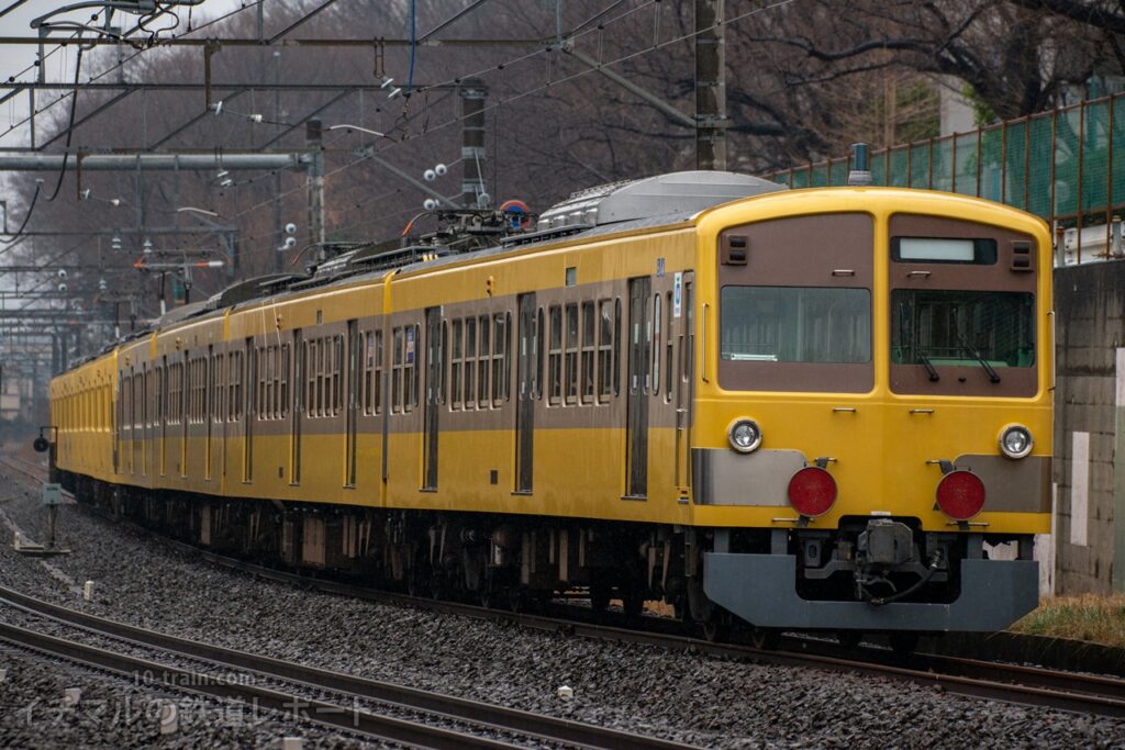 多摩川線へ輸送されていく新101系1245Fツートン塗装（新101系263F＋1245F）